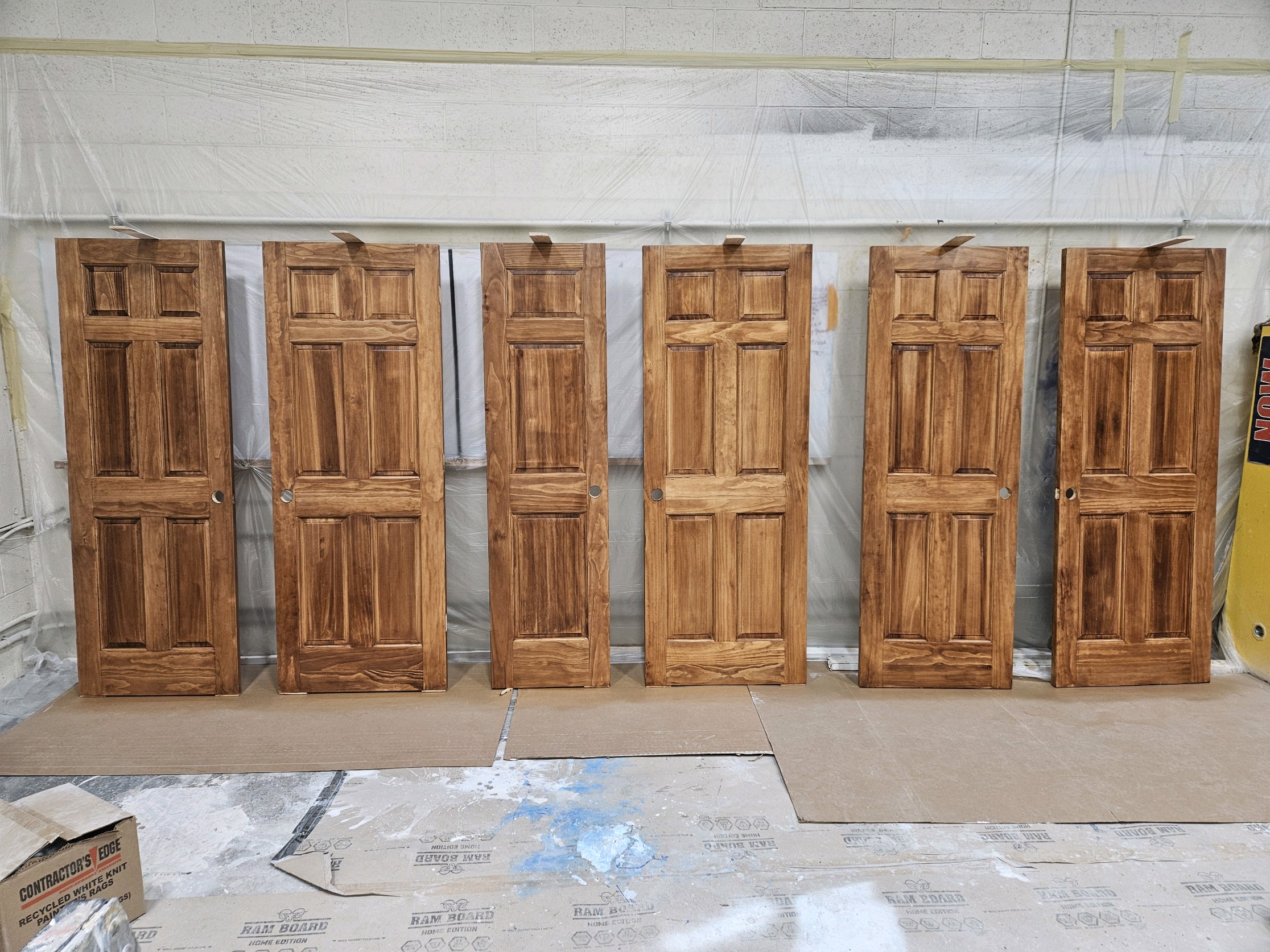 Interior residential door staining project in Rio Rancho